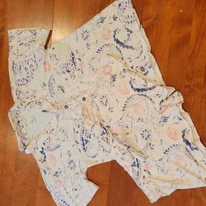 Lucky Brand Beautiful Print Pajama Set Sz Lrg